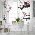 thumbnail image 5 of Pink Plum Blossom Blackout Curtains for Bedroom, Farmhouse Botanical Spring Floral Thermal Insulated Kitchen Drapes with Grommets, Light Blocking Window Treatment, 2 Panels 52" x 96", 5 of 7