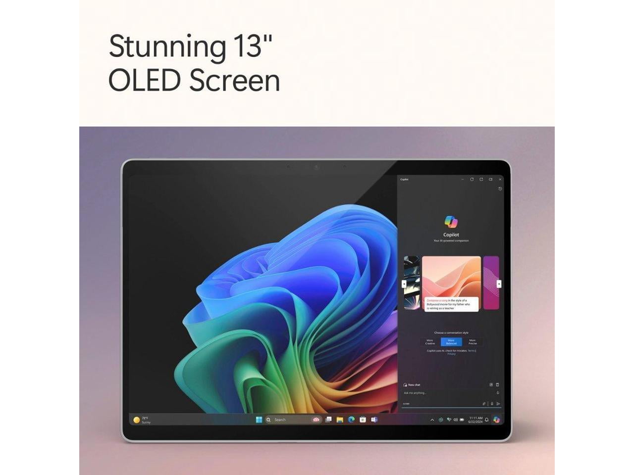 Microsoft Surface Pro 11 Copilot+ PC Tablet, 13