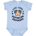 thumbnail image 3 of Inktastic Live Love Australian Shepherds Boys or Girls Baby Bodysuit, 3 of 5