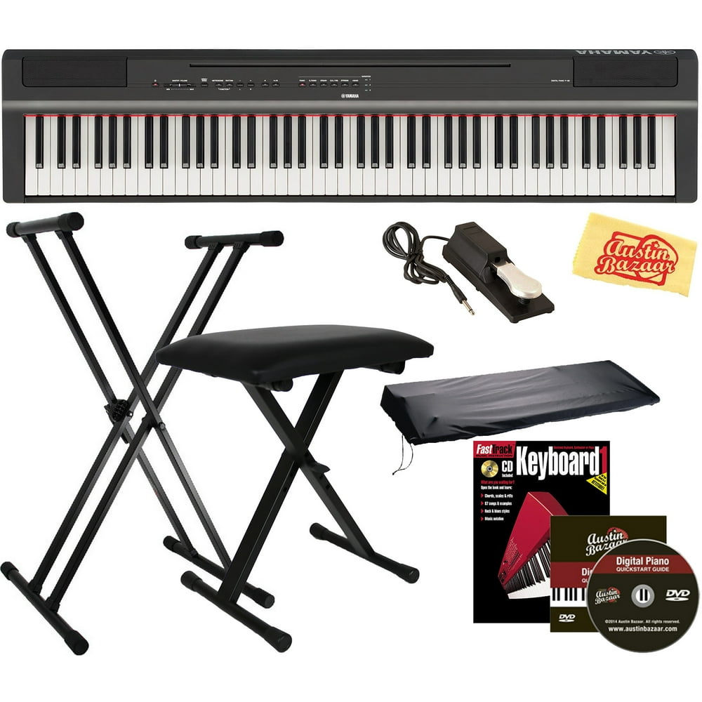 Yamaha P125 Digital Piano Black w/ Adjustable Stand