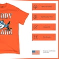 thumbnail image 4 of Tee Hunt Daddy Shark Funny Father's Day T-Shirt Funny Dad Grandpa Men's Tee, Orange, 4X-Large, 4 of 5