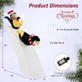 thumbnail image 4 of Costway 4FT Pre-Lit Christmas Penguin Ice Skating Decoration with Snowy Slide & LED Lights, 4 of 10