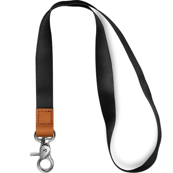 Heavy Duty Lanyard with Metal Clip for Keys Identification Cards and Personal Items, Durable Neck Strap for Professional Settings and Daily Use, Black