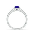 thumbnail image 2 of ANGARA Natural 1 ct Tanzanite Engagement Ring with Diamond Halo in 14K White Gold for Women (Size-7x5mm) | December Birthstone, Anniversary, Jewelry Gift for Women | Natural Tanzanite Ring, 2 of 9