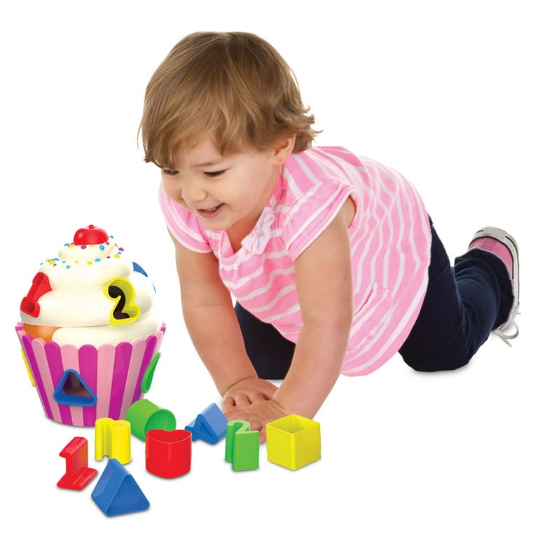 The Learning Journey Early Learning Cupcake Shape Sorter Baby and Toddler Games Gifts for Boys Girls Ages 12 Months and Up Award Winning