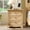 Oak, variant on KeyWhat 3 Drawer Dresser, Farmhouse 26" Tall Nightstand with Charging Station, Wood Chest of Drawers with Metal Handles, Bedside Cabinet for Bedroom, Living Room, Oak