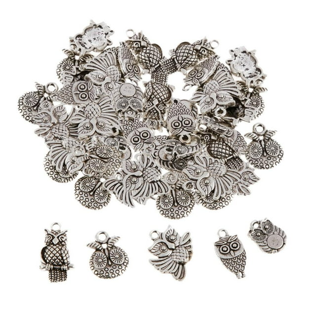 50 piezas de suministros para manualidades, colgantes con de para manualidades, accesorios de fabricación de joyas para bricolaje, collar, perfecl DIY colgantes de los encantos