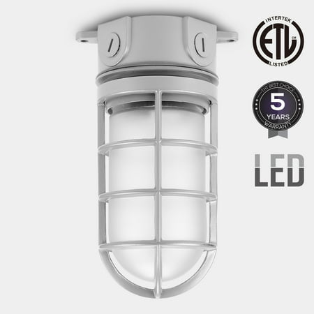 20w Led Vapor Proof Light 70w Mh Hps Equiv Jelly Jar Industrial 20w Led Vapor Proof Light 70w Mh Hps Equiv Jelly Jar Industrial Graded Vandal Utility Lamp Weather Tight Surface Mount Fixture Etl Listed