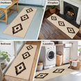 thumbnail image 5 of 2'x6' Rug Runners for Hallways Kitchen, Brown Black Boho Non Slip Entryway Beside Floor Carpet Runner, Ethnic Geometric Southwestern Washable Laundry Room Bedroom Throw Rugs Mat for Family Pet, 5 of 8