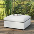 thumbnail image 2 of Modular Ottoman Lounge Chair, White, Fabric, Modern Contemporary, Outdoor Patio Balcony Cafe Bistro Garden Furniture Hotel Hospitality, 2 of 4