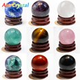 thumbnail image 2 of Bola de cristal Natural cuarzo rosa pulido Reiki curación Lazuli amatista piedra esfera escritorio decoración del hogar bola de cristal recuerdos 1 ud. Tan Jianjun unisex, 2 of 2