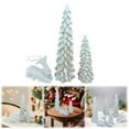thumbnail image 2 of 3Pcs 9.5"/6.5"/3.7" Tabletop Christmas Tree, Artificial Resin Tree Mini Christmas Trees for Home Standing Tree Party Desktop Decoration, 2 of 9