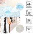 thumbnail image 3 of Yayeee Bath Rug for Bathroom Floor Non Slip Rectangle Fluffy Soft Absorbent Mat, 16"x24", Brown Abstract Stripes, 3 of 7