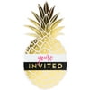 Golden Pineapple Invitations, 24 Count