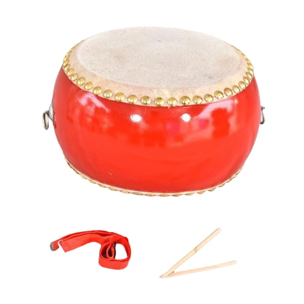Tambor de madera para niños, juguete de aprendizaje temprano para bebés, tambor chino para niños, regalo para niños 6 pulgadas