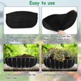 thumbnail image 2 of 3PCS Planter Basket Liners Fabric Window Box Liners Felt Trough Planter Liner Replacement Black Flo, 2 of 5
