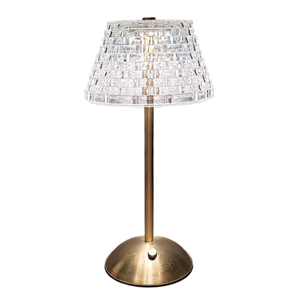 Lámpara Escritorio Inalámbrica Mesa Cristal Control Táctil Recargable para Barra