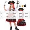 thumbnail image 3 of OJSFQUFP Pirate Cos Outfit for Kids,Halloween Girls Pirate Outfit with Accessories Cos Party Dress Up Themed Party, 3 of 6