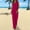 Hot Pink plus size boho beach set a1, variant on Cagogo Women Plus Size 2 Piece Outfits V Neck Sleeveless Tank Top Wide Leg Pants Loose Casual Solid Boho Beach Set Summer Cruise Travel Lounge Wear, Blue 3XL