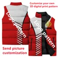 thumbnail image 3 of 2024 Personalice sus abrigos con estampado exclusivo para hombres Comuníquese con el servicio de atención al cliente para personalizar el chaleco sin mangas para hombres, 3 of 4