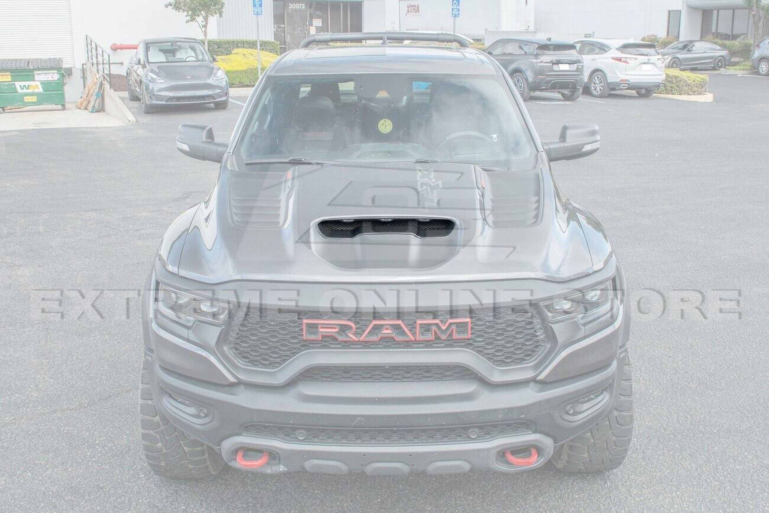 Replacement For 2021-Present Ram 1500 TRX Models | Factory Style CARBON FIBER Replacement Front Air Intake Hood Scoop Vent Trim