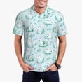 thumbnail image 5 of Wukai Rabbit And Dragonfly Men’s Polo Shirts,Quick-Dry Athletic Shirt,Classic Fit Shirts-Large, 5 of 8