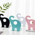 1 Pair of Metal Books Stand Cartoon Elephant Shape Bookends Study Room