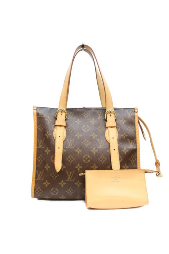 Pre-Owned LOUIS VUITTON M40007 Monogram Popincourt O Shoulder Bag with Pouch, Brown, Women's