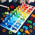 thumbnail image 1 of Educational Wooden Toys For kids Board Math Fishing Count Numbers Matching Digital Shape Match Early Education Toy heqiyong LED, 1 of 2