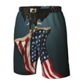 thumbnail image 4 of Logiee American Flag Print Mens Swim Trunks Quick Dry Board Shorts,Breathable Hawaii Beach Shorts Swimwear Bathing Suits-Large, 4 of 6