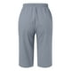 thumbnail image 4 of Pantalones capri elásticos para mujer - Pantalones informales con bolsillos grandes - Tejido suave de terciopelo dorado - Cintura alta - Tallas S-XXL - Lavado a mano/a máquina, 4 of 5