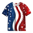 thumbnail image 4 of T-Shirt de la Fête de l'Indépendance pour Enfants Garçons Filles, Manches Courtes, Col Rond, Haut Décontracté Ample, T-Shirt Graphique Imprimé pour Enfants 3-14 Ans, 4 of 5