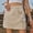 Khaki, variant on Sentmoon Denim Mini Skirts for Women Women's Denim Utility Skirt Elastic Waist Solid Color Cargo Pockets Western Inspired High Waist Midi Skirt Comfortable Pull On Style for Work Weekend and Travel