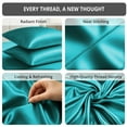 thumbnail image 3 of Lux Decor Luxury Satin Sheets Full Size - 4 Piece Cooling Bed Sheet Set, Silky Soft & Smooth, Deep Pockets up to 15", OEKO-TEX Certified, Skin-Friendly Comfort (Lake Blue), 3 of 10