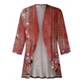 thumbnail image 5 of JULMCOMO Womens Kimonos Clearance 3/4 Sleeve Womens Summer Cardigan Lightweight Open Front Shrug Cardigan Solid Color Dressy Casual Cute Summer Cardigan, 5 of 7