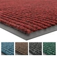 thumbnail image 4 of Brush Step® Low-Profile Scraper Entrance Mat, 5/16 in x 3 ft W x 5 ft L, Needle-Punched Yarn, Vinyl Backing, Red/Black, 4 of 9