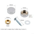 thumbnail image 5 of 12pcs Stainless Steel Screw Cap 16mm Decorative Cover Mirror Cover With Screws, 5 of 6