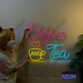 thumbnail image 3 of Handmadetneonsign Coffee And Tea Neon Sign, Coffee Led Sign, Coffee Cup Neon Light, Coffee Shop Decor, Coffee & Tea Wall Art, Coffee Tea Lover Sign 100468, 3 of 4