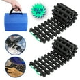 thumbnail image 6 of Tshsdpx 2Pcs Car Tire Traction Mat with Portable Handle Bag, Heavy Duty Off Road Vehicle Tire Recovery Traction Pad, SUV Truck Van Emergency Tire Traction Sand Snow Rubber Ladder, 6 of 7