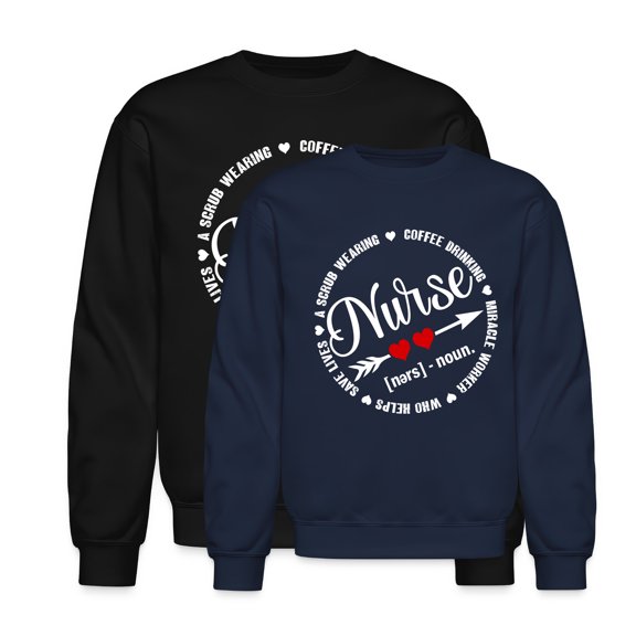 EcoLoom Nurse Noun Shirt Nurse Definition Long Sleeve Unisex Midweight Crewneck Sweatshirt