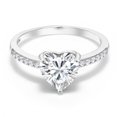 thumbnail image 2 of Gem Stone King 0.68 Ct Heart Shape White Zirconia 925 Sterling Silver Ring, 2 of 5