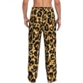 thumbnail image 3 of Fotbe Gold Glitter Leopard Men's Pajama Pants,Sleepwear Pants,Pj Bottoms Drawstring And Pockets-Medium, 3 of 9