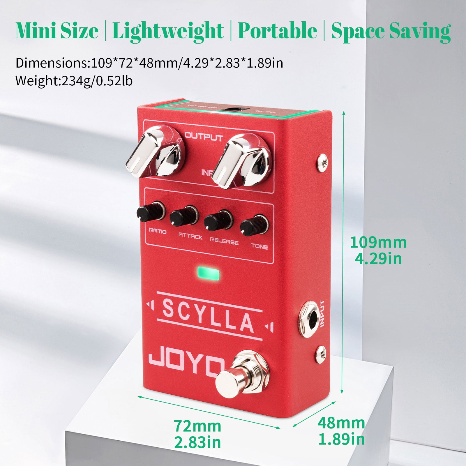 JOYO R-27 Bass Compressor Guitar Effect Pedal with Low Noise High Dynamic Control