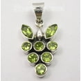 thumbnail image 2 of SilverStarJewel 925 Pure Silver Unseen Green Peridot Jewelry Store Pendant 1.3" One Of A Kind, 2 of 3