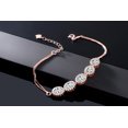 thumbnail image 4 of Gem Stone King 4.64 Ct Oval Sky Blue Aquamarine 18K Rose Gold Plated Silver Bracelet for Women, 4 of 4