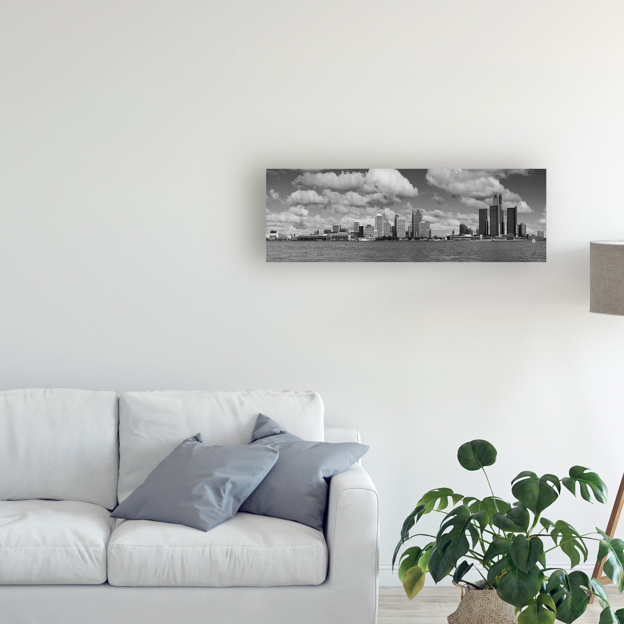 Trademark Fine Art 'Detroit Skyline Panorama' Canvas Art by Monte Nagler