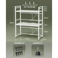 thumbnail image 3 of Expandable Microwave Stand,3 Tier Metal Kitchen Countertop Organizer Shelves with 8 Hooks,Bakers Rack,Microwave Shelf,Microwave Oven Rack,55lbs Weight Capacity, 3 of 14