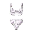 thumbnail image 4 of Daiia Lavender Flowers Women's Bikini Set Two Piece Swimsuit High Waisted Bikini Adjustable Straps Bikini Perfect for Beach, Pool, and Summer Vacation-XX-Large, 4 of 9
