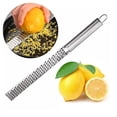 thumbnail image 2 of Stainless Steel Handheld Citrus Lemon Zester Grater Long Chocolate Grater Cheese, 2 of 5