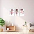 thumbnail image 3 of ZHONGYUTONG Ballerina Pictures Wall Art Ballet Canvas Little Girl Pictures Dancer Art Prints 3 Piece Pink Decor for Girls Room Bedroom (20.00" x 28.00" x 3PCS), 3 of 6